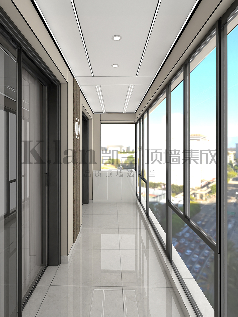 凱蘭集成吊頂鋁蜂窩大板鋁墻板